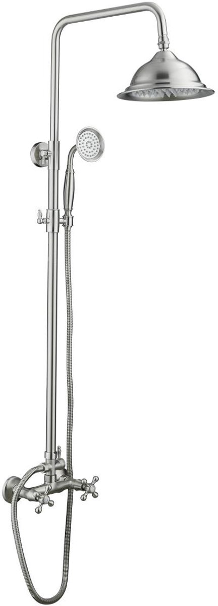 Aquanello Heritage Ascot Klassieke Doucheset Opbouw Douchekolom RVS NC-2003-HA