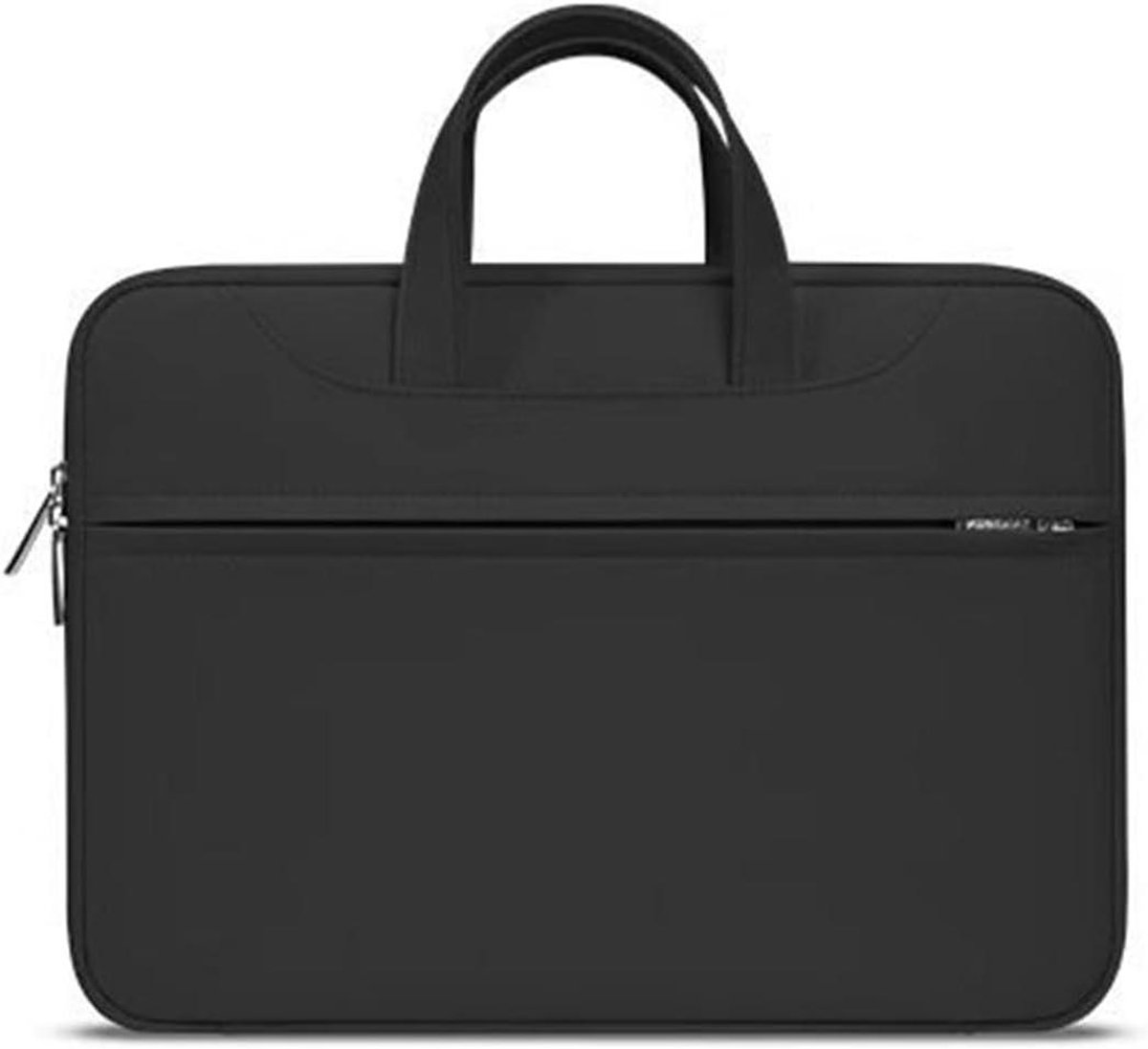 Laptoptas - Laptopdraagtas Aktetas - Zakelijk Reizen - Volledig te openen - XL - Zwart