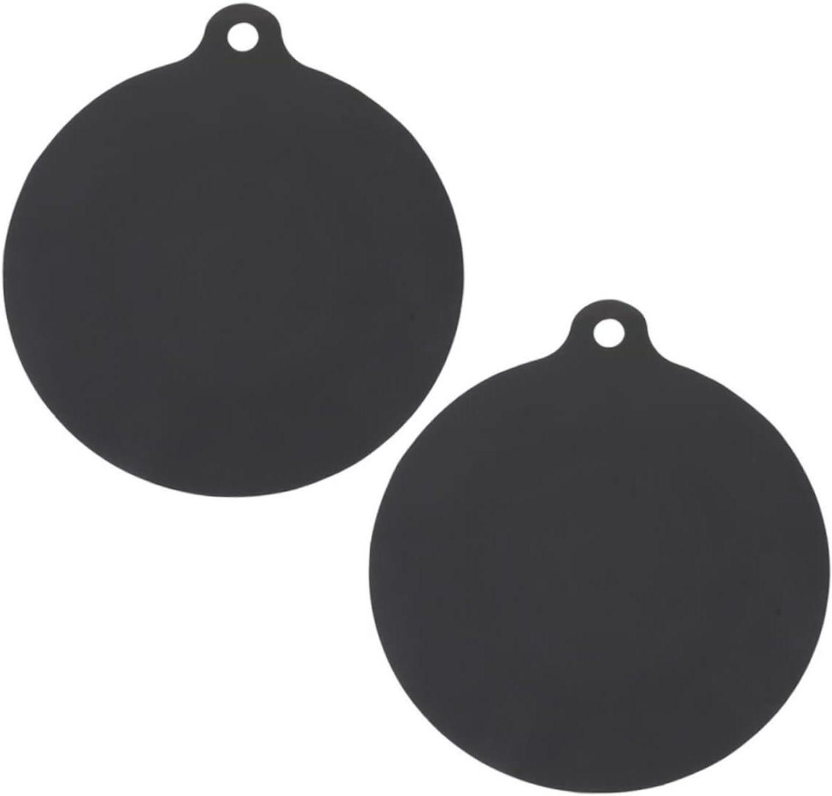 Kookplaat Beschermmat - Siliconen Onderzetters - Keukenblad Beschermen - Hittebestendig Antislip - 2 Stuks 19x16.5cm - Zwart