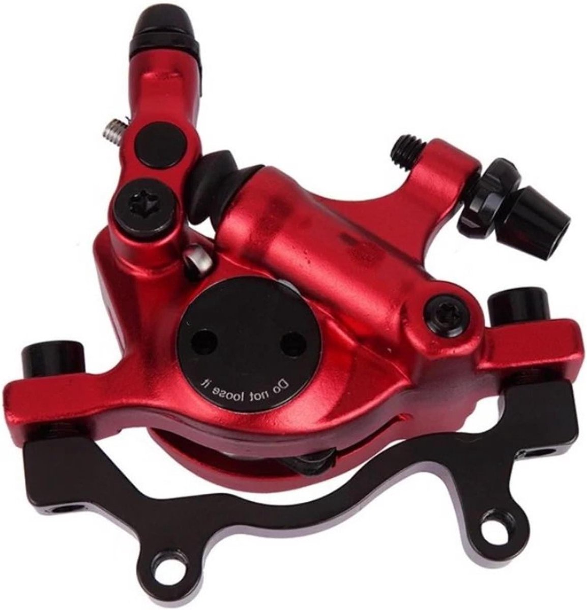 Fiets Remklauw - Schijfrem Hydraulisch - Fietsen Verbeteren - Dubbele Zuiger Kracht - 160mm - Rood