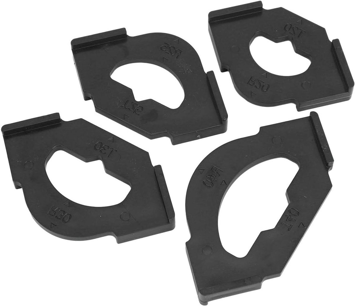 Router Sjabloon Set - Hoekmal Router - Afgeronde Hoeken Zagen - Duurzaam Kunststof Ontwerp - R20-R40 - Zwart