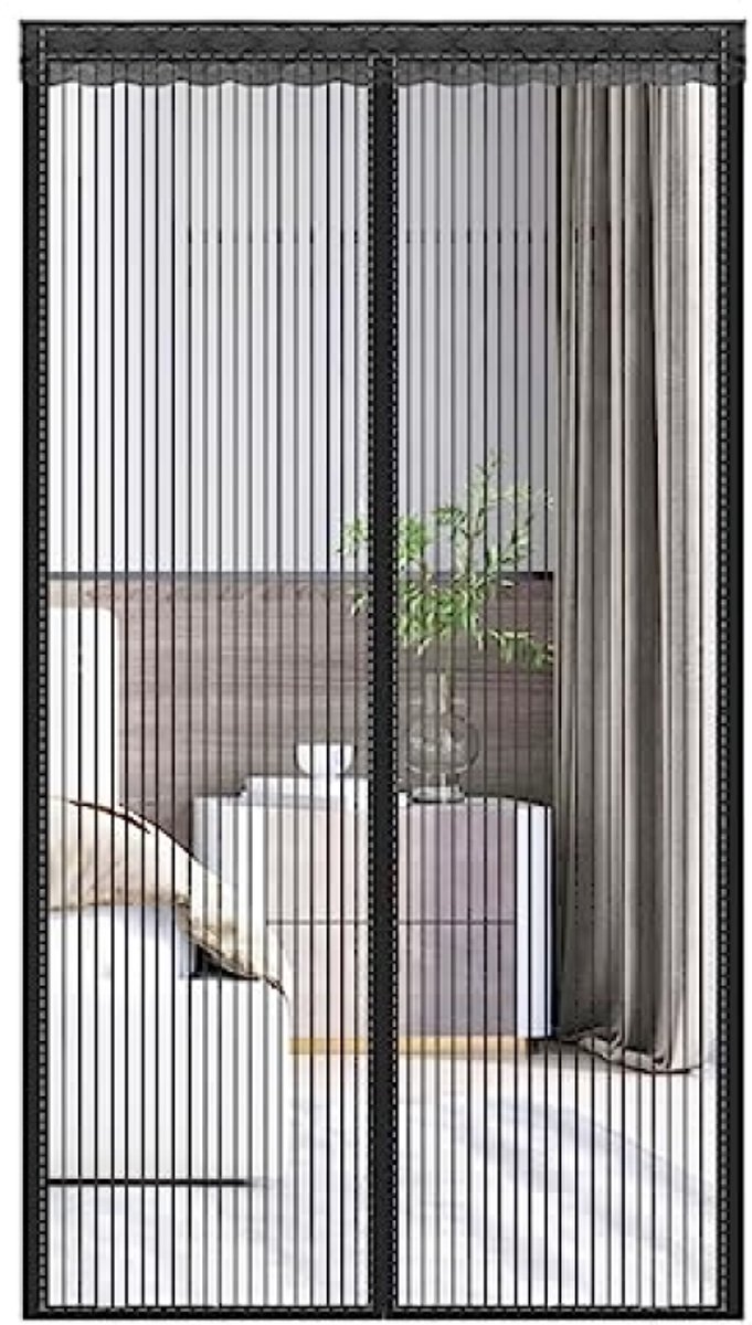 PromoHome Magnetisch vliegengaas voor deur 120x220 cm insectenbescherming met klittenband - muggennet voor balkondeur terrasdeur