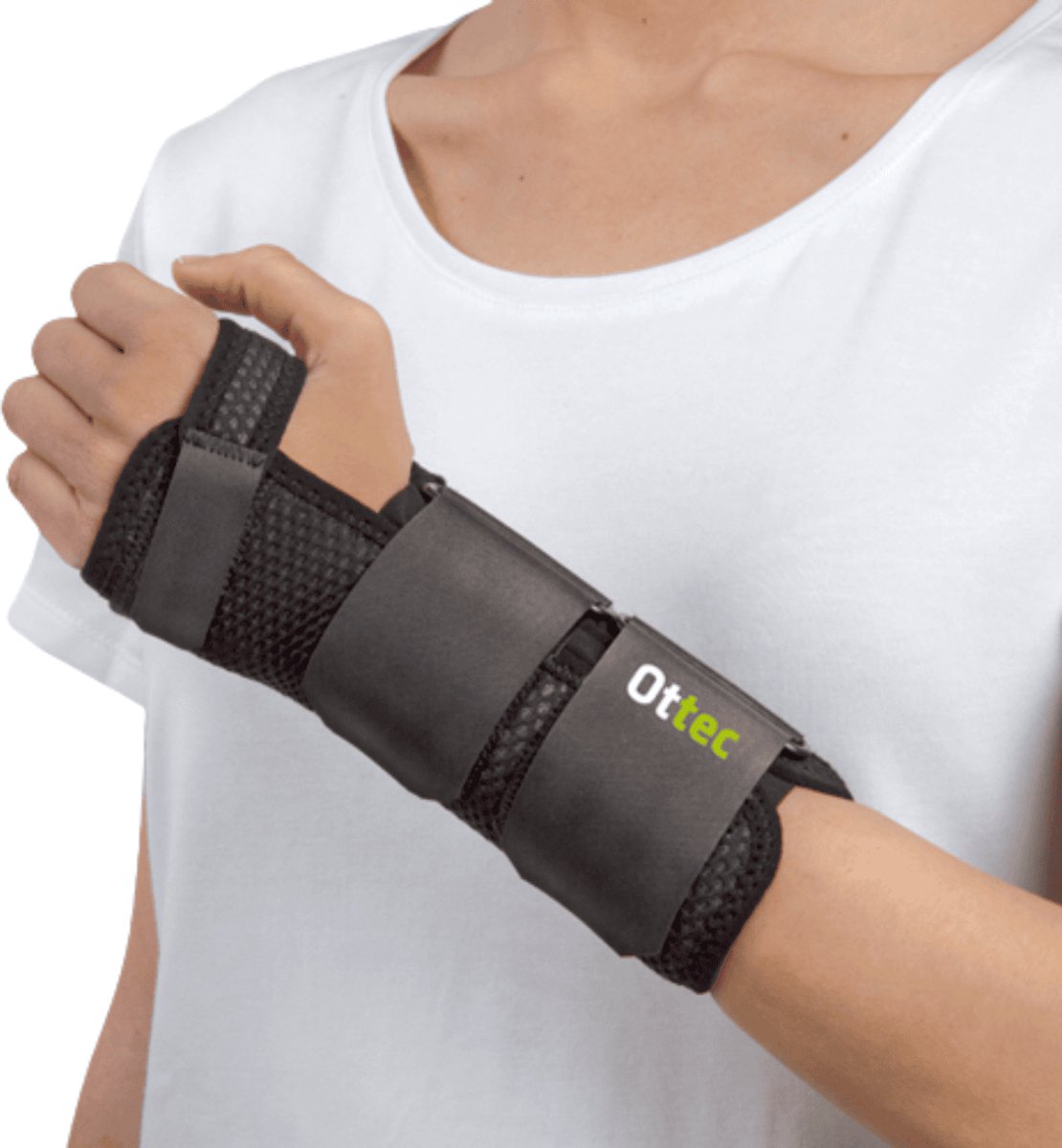 EMO Ottec Polsbrace - L - Links - Zwart