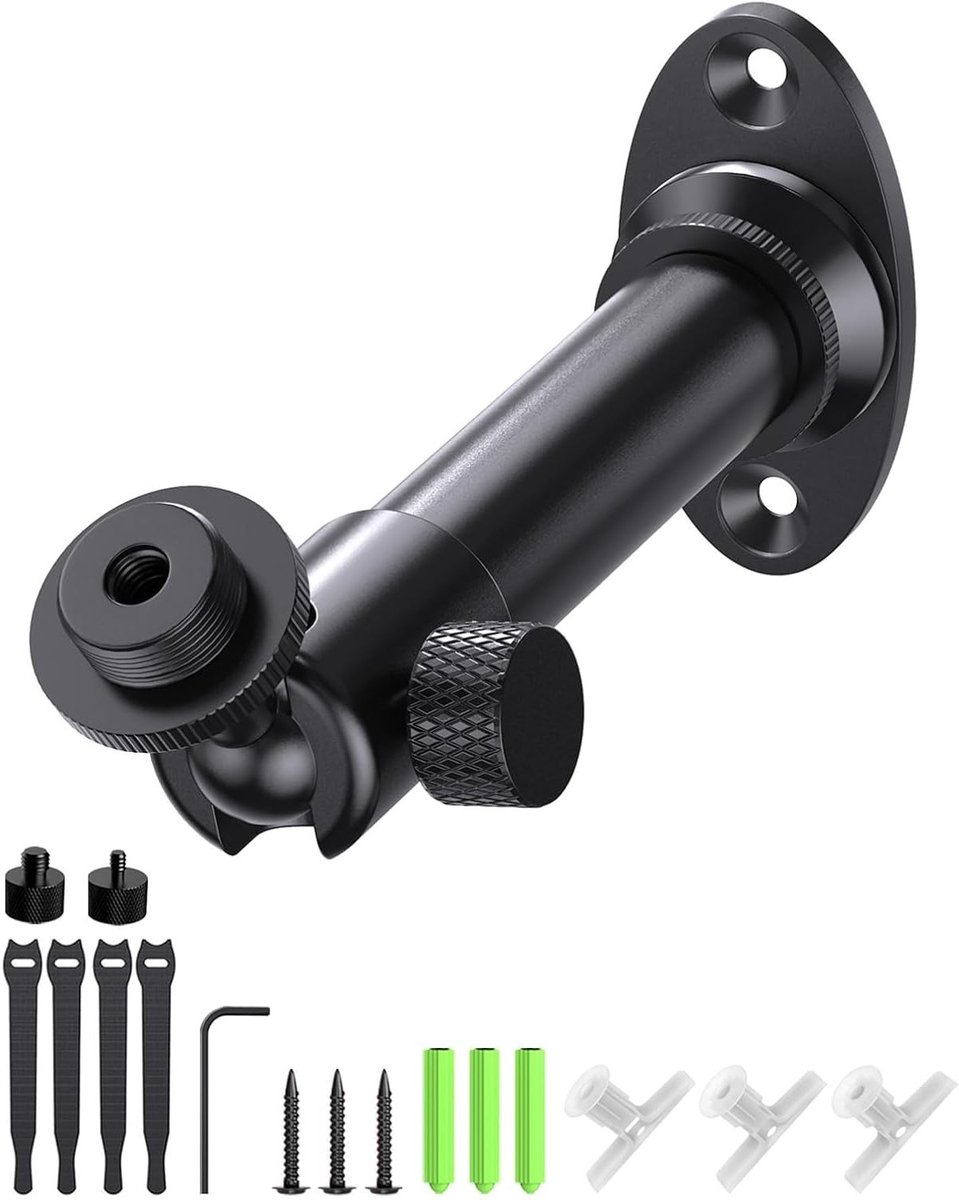 Mini Ball Head voor Microfoon - 5/8"-27 Schroefdraad, Verstelbare Hoek, Lichtgewicht Ontwerp