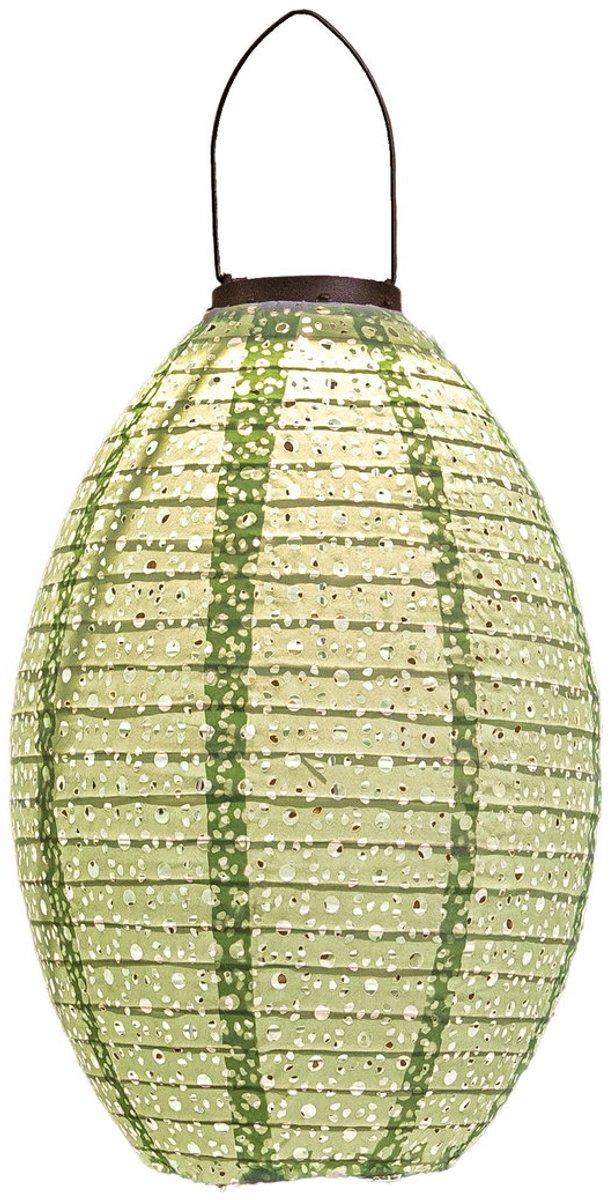 Annas collection - Lampion solar marrakesh 22x32 cm sage groen