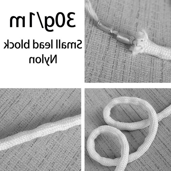 10m Zware Lood Tape voor Gordijnen, Mosquito Mesh Gewicht Draad, Ideaal voor Buiten en Zware Draperies (30g) — afbeelding 2