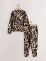 Next - Dames - Katoenen pyjama met lange mouwen - Dierenprint