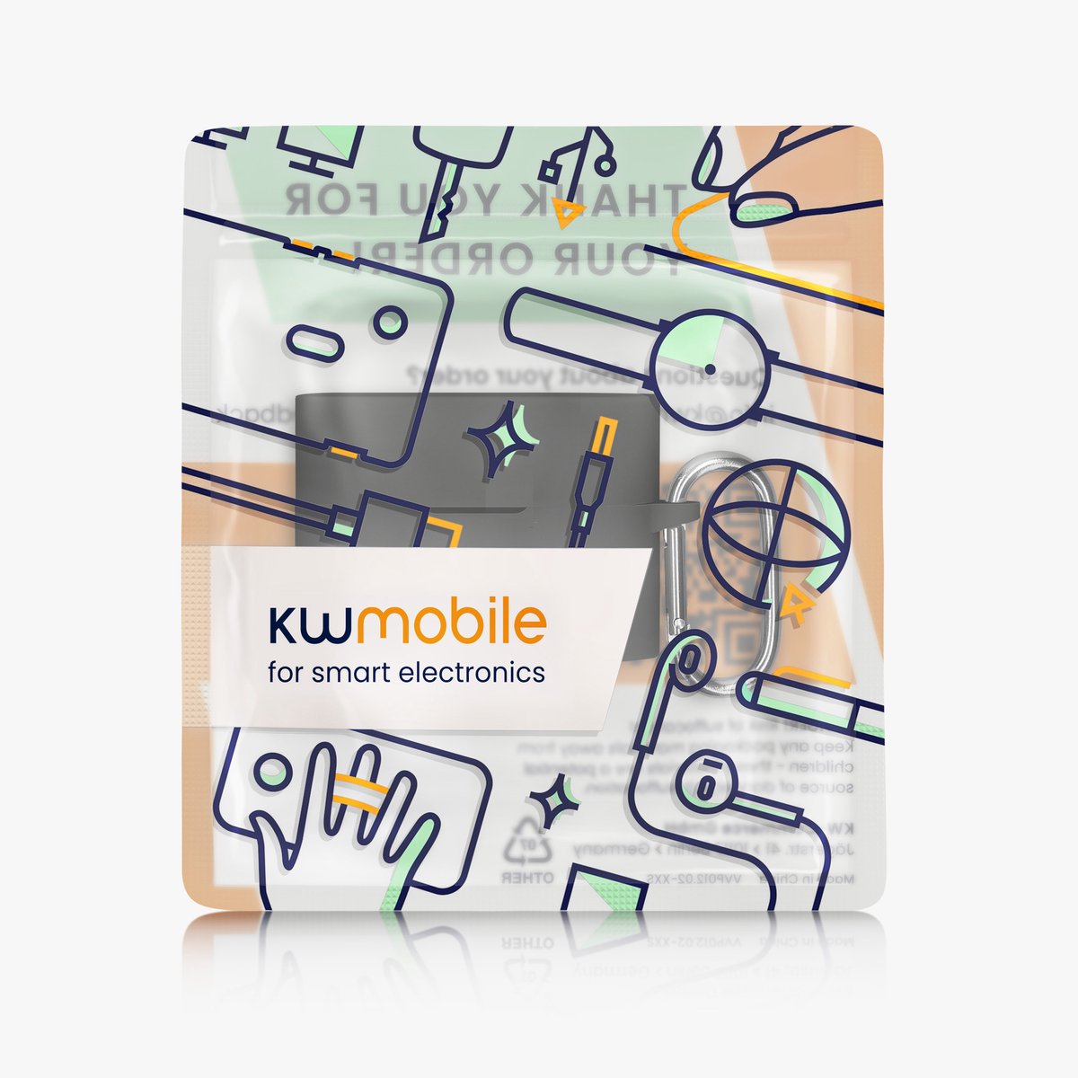 kwmobile Hoes geschikt voor Sony WF-1000XM6 - Siliconen cover voor oordopjes in zwart – foto 2