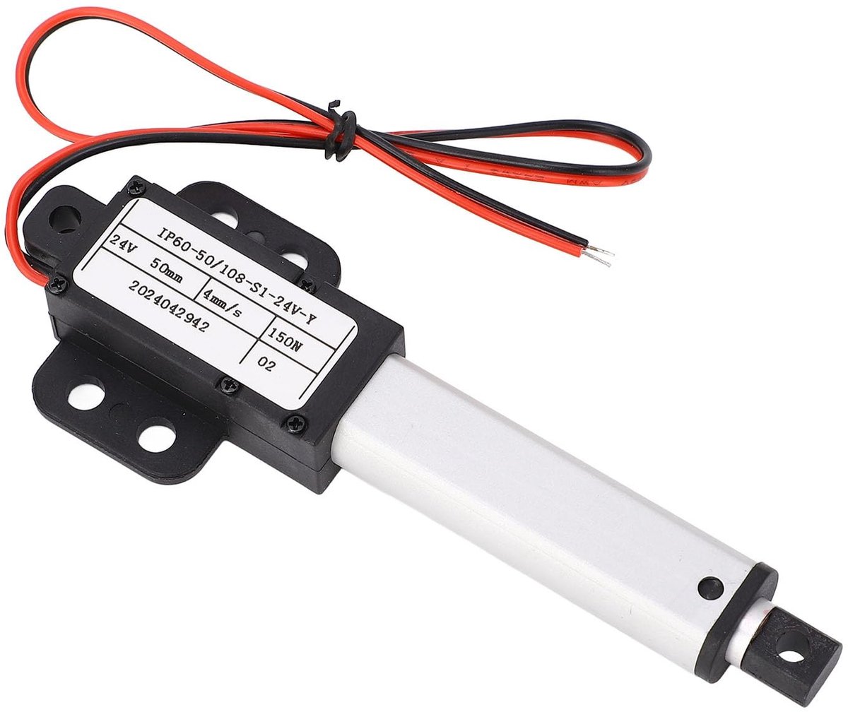 Dailygoody - Elektrische Lineaire Actuator - DC 24V - 150N Stuwkracht - Mini formaat - 4 mm/s snelheid - Voor industriële toepassingen - 50 mm slag