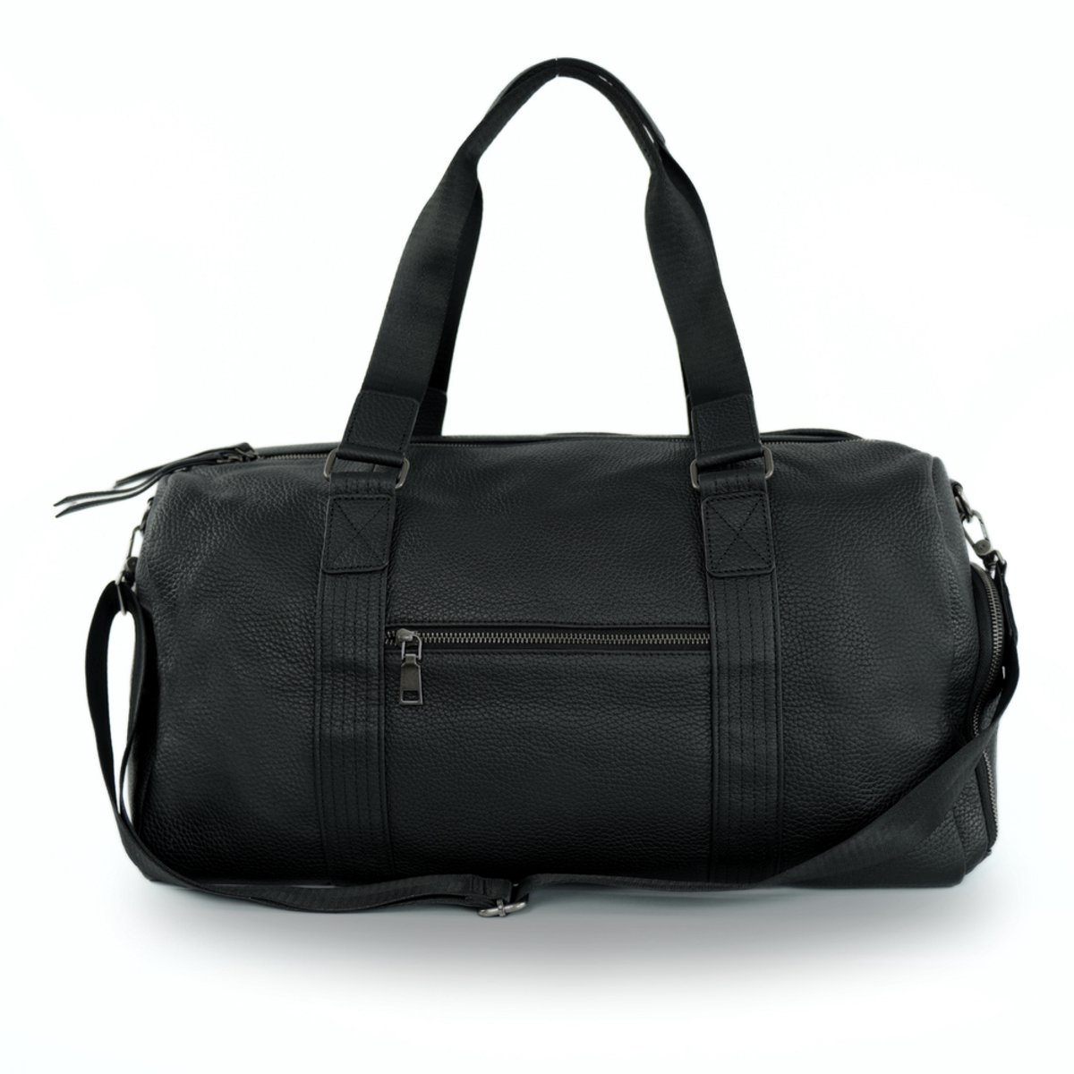 Solier SL40 Kellan - Leren weekendtas - Apart schoenenvak - Afneembare schouderriem - Zwart
