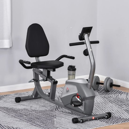 Scaleunion - Ligfiets hometrainer - met LCD-Scherm – Magnetische Weerstand met 8 Niveaus – fiets, fitness en voor ouderen– Verstelbaar & Stil Design