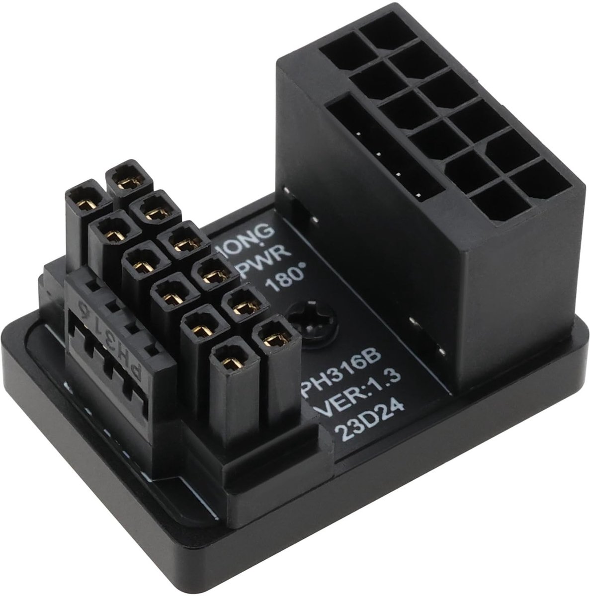 Dailygoody - 12VHPWR Power Adapter - PCIe 16 Pins - 180 graden hoek - Type B - 600W