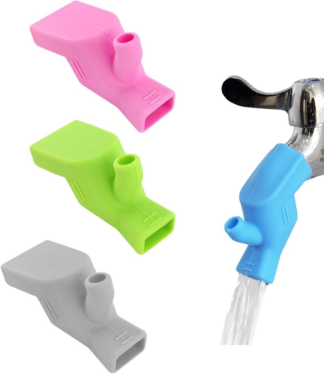 Set van 4 Flexibele Waterkraan Verlengstukken voor Keuken, Silicone Connectoren zonder Wat
