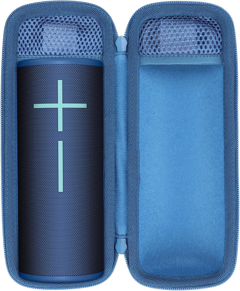 Opbergcase voor Ultimate Ears UE Boom 4 en 3 - Draagbare Waterdichte Bluetooth Speaker Bescherming en Opslag (Blauwe Case)