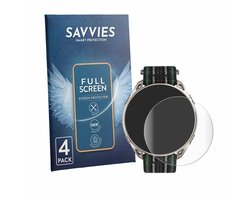Savvies - Screenprotector voor Amazfit Cheetah 2 Ultra - Folie Beschermfolie transparant volledig dekking 4 Stuks