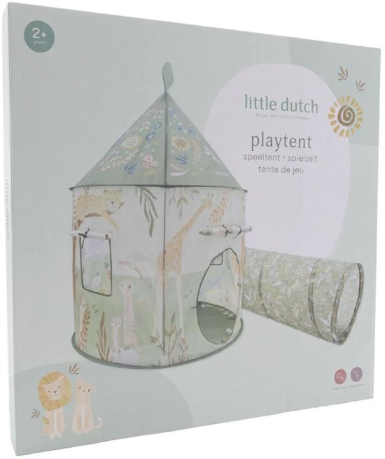 Little Dutch Speeltent Met Kruiptunnel - Safari - Groen van Little Dutch — afbeelding 2
