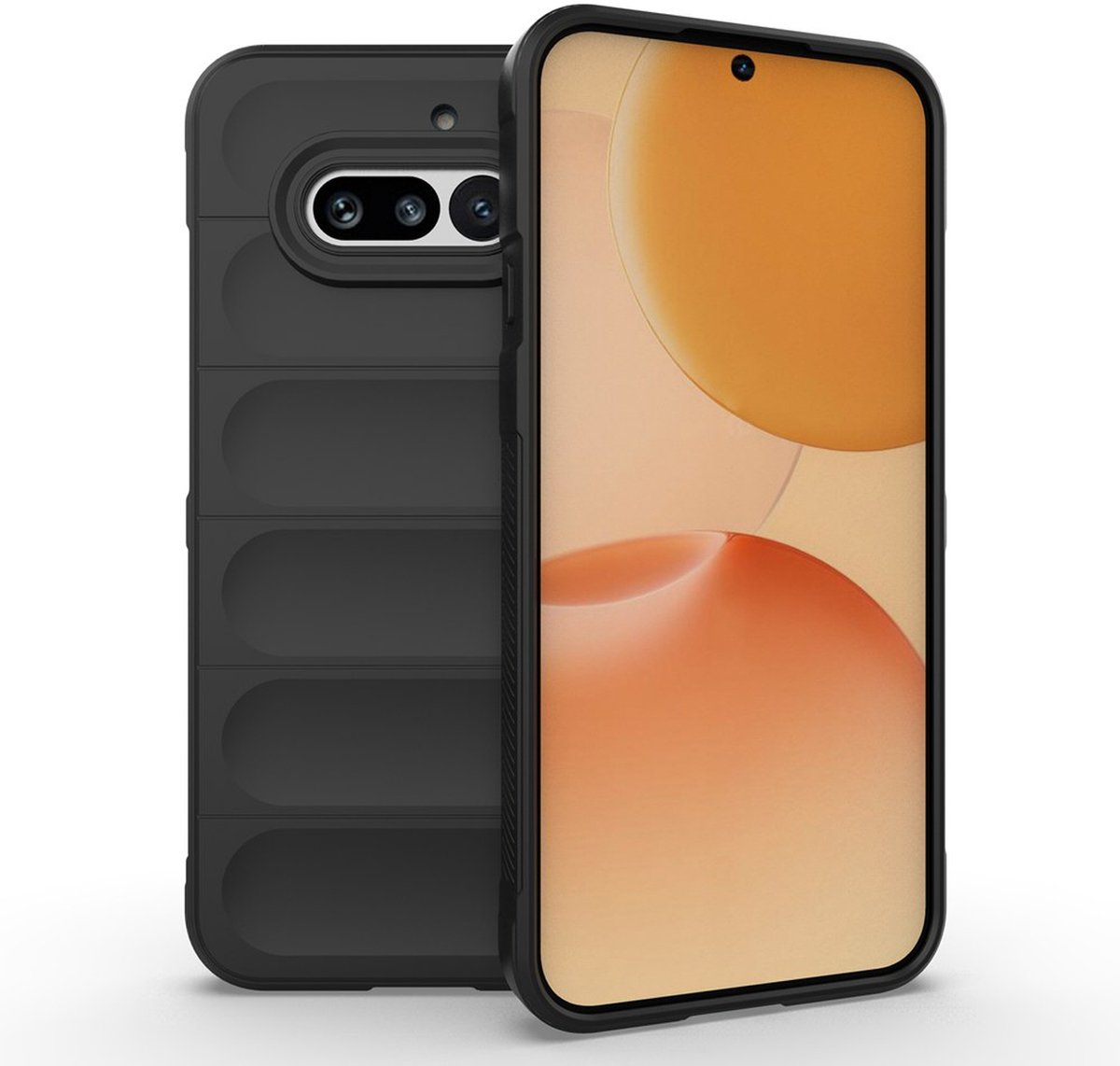 MobyDefend Hoesje - Geschikt voor Nothing Phone (4a) - TPU Gripcase - Zwart