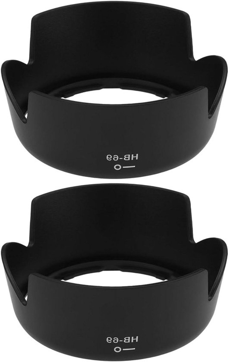 Camera Lens Hood - Zonnescherm - Regendicht - Nikon AF-S DX 18-55mm f/3.5-5.6G VR II - D3200 D5200 - 2 Stuks - Plastic - Compatibel met - Zwart.