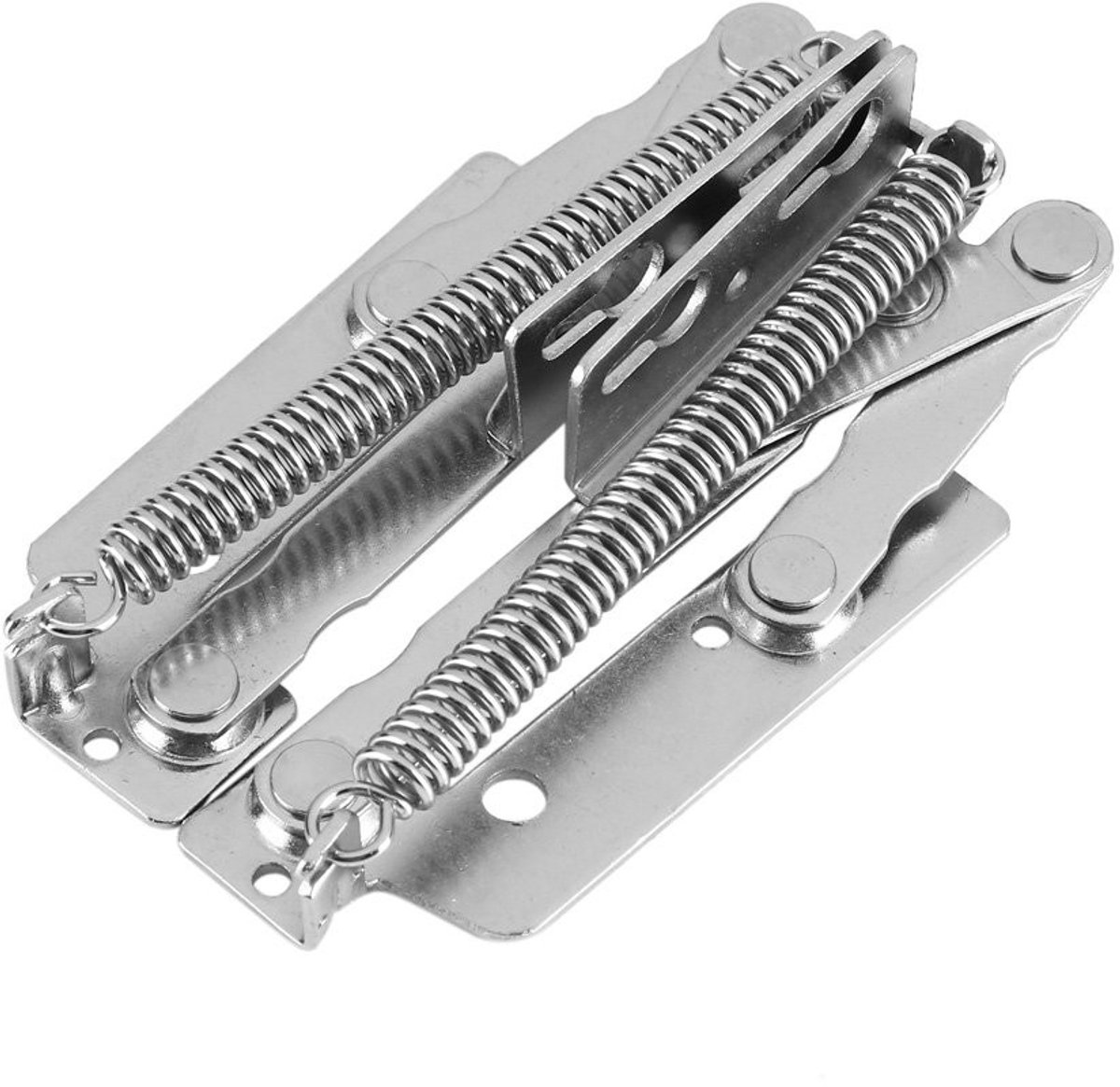 Dailygoody - Spring hinge - Multifunctionele scharnier - 80° opening - Duurzaam en roestbestendig - Geschikt voor meubels - 2 stuks