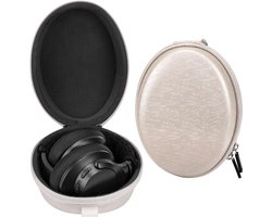 Hoofdtelefoon draagtas – Beschermende – Harde schaal – Reistas – Mat goud – Compatibel met Soundcore – Life – Sennheiser – MOMENTUM – Q11i – Q35 – Q10 – 3 – 2