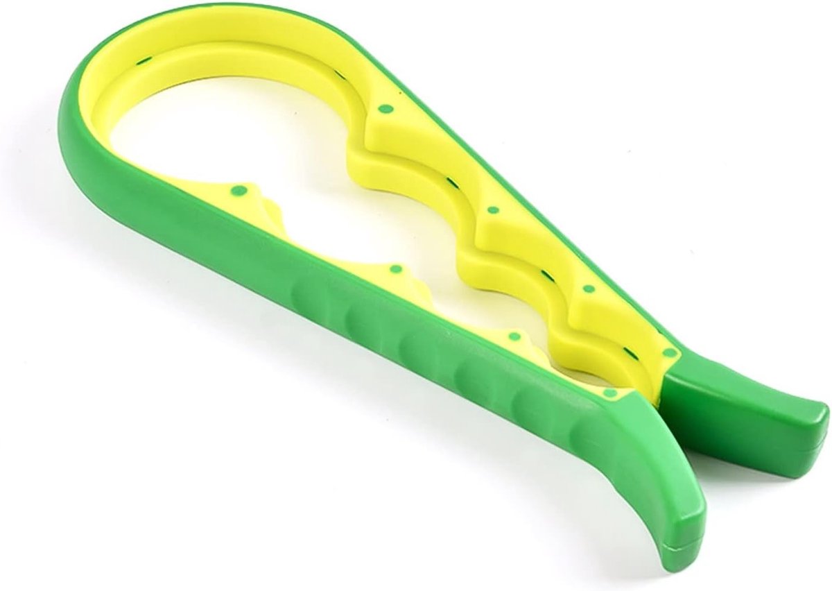 Multifunctionele Handmatige Blikopener en Flessenopener, Antislip Potopener voor Senioren en Mensen met Artritis, Keukenhulpmiddelen in Groen