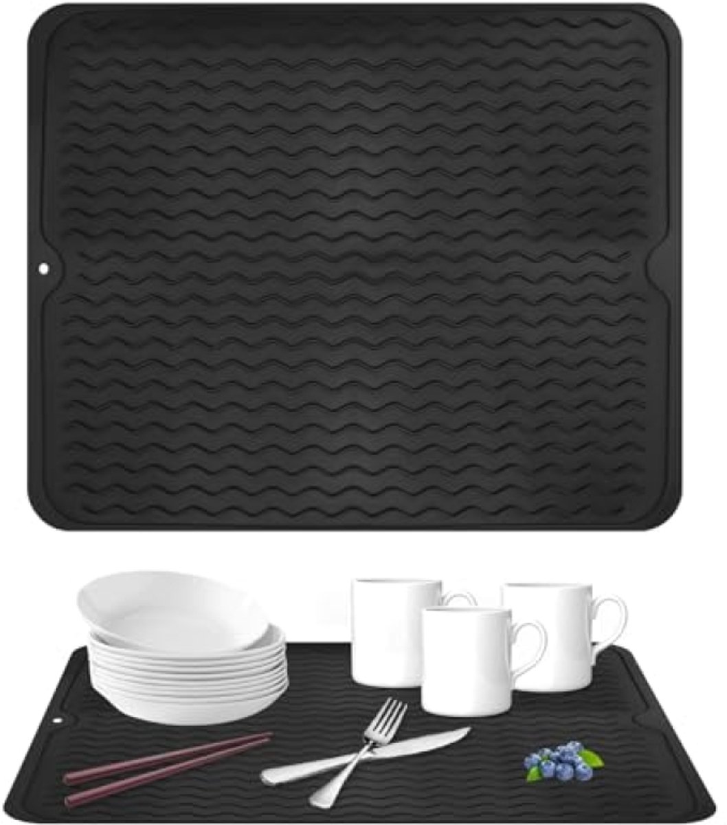 Siliconen Afdruipmat 50 x 40 cm - Inklapbare Antislip Droogmat voor Keuken
