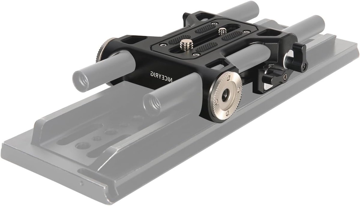 Camera Basisplaat met 15mm Stangklem en ARRI Dovetail Klem voor Schoudersteun en Statiefmontage