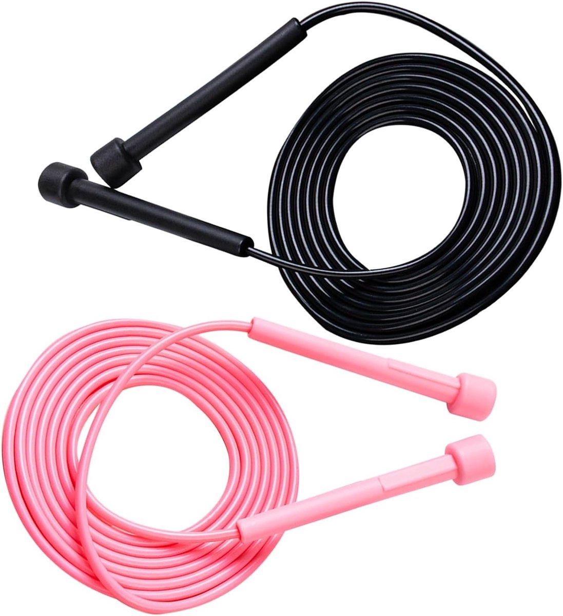 2 Stuks Verstelbare Springtouwen van 280 cm, Lichtgewicht PVC Springtouwen voor Fitness en Persoonlijke Training voor Mannen en Vrouwen, Ideaal voor Cardio en Coördinatie