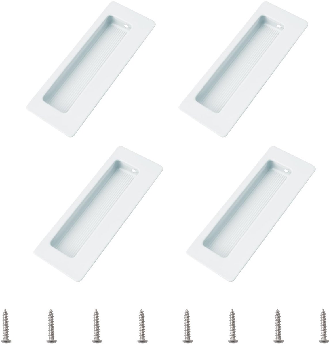 Dailygoody - Solidchoice - Dailygoody - Schuifdeurgreep - Roestvrijstalen kastgrepen - Modern en duurzaam - Wit - Voor kasten en laden - 4 stuks