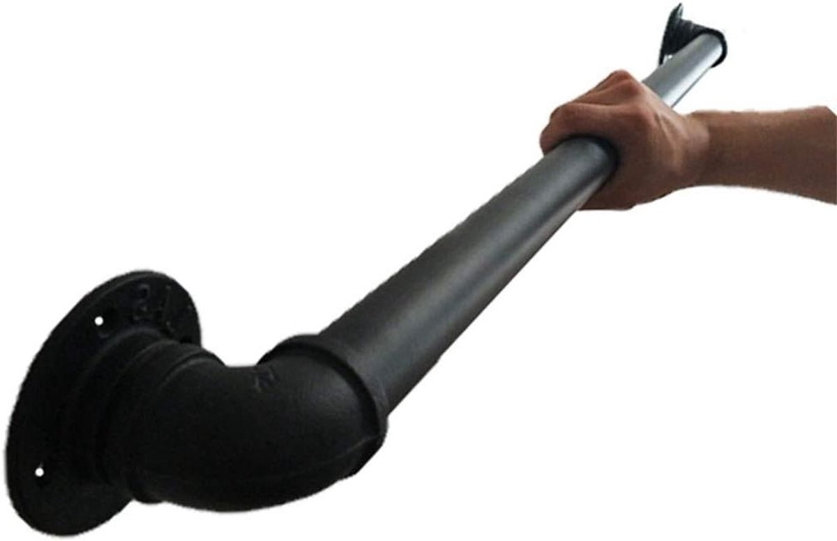 Trapleuning Metaal - Stevig Handvat - Veilig Traplopen - Roest Coating - 230 cm - Zwart