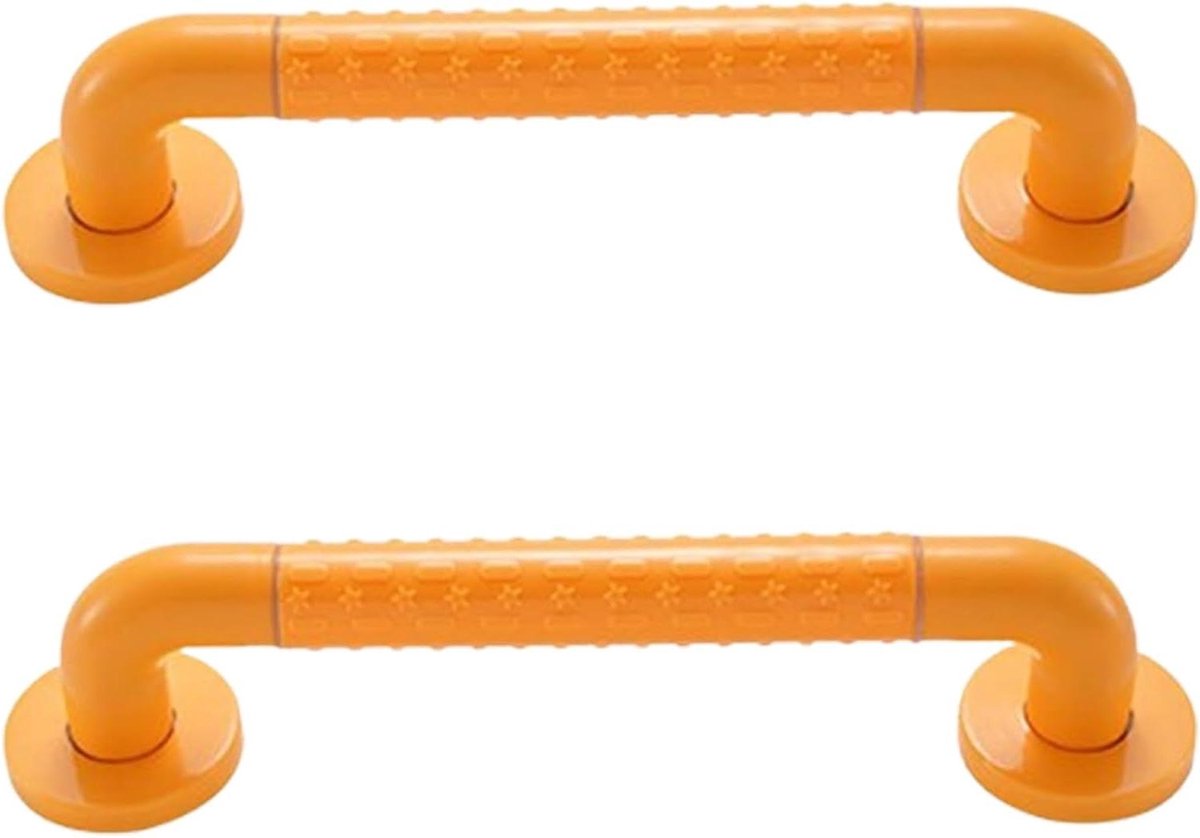 Douchegrepen Set - Veiligheidshandgrepen Badkamer - Extra Steun - Roestvrij Staal - 60x25 cm - Geel
