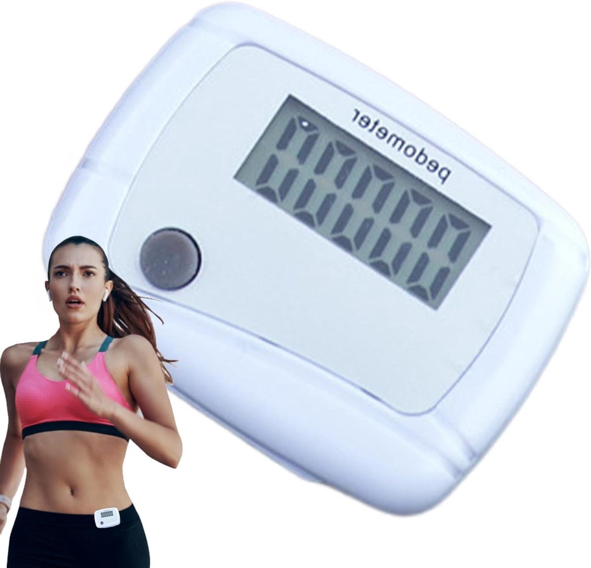 Draagbare Stappenteller - Digitale Sportmeter - Activiteiten Bijhouden - Veilige Kliksluiting - Compact Formaat - Willekeurige Kleur