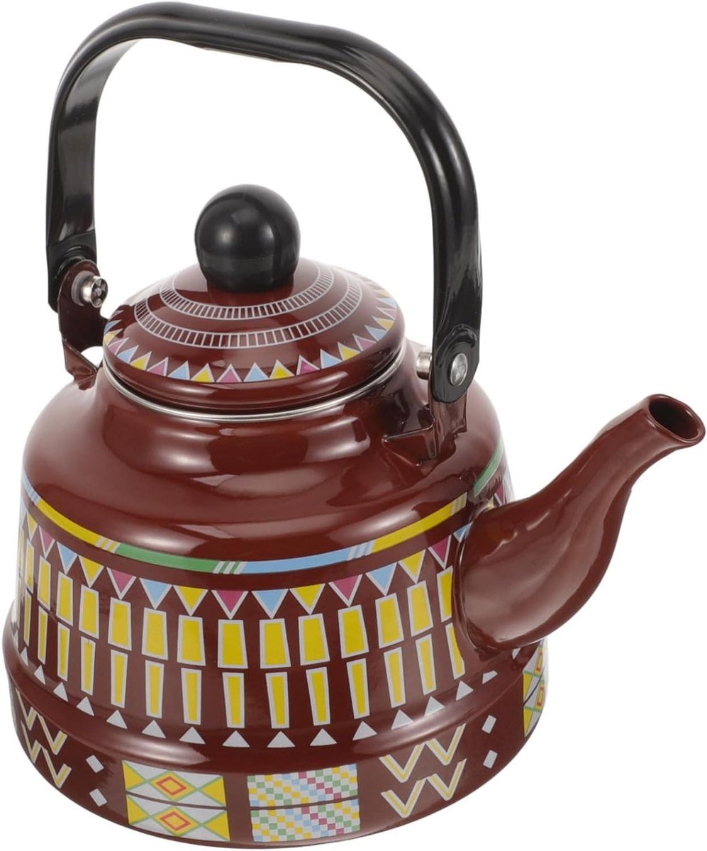 Emaille Waterketel - Vintage Theepot - Thee Zetten - Hittebestendig Materiaal - 1.7 Liter - Koffie