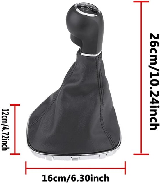 Pookknop Hendel Shifter - Versnellingspook Handvat - Auto Interieur Upgrade - Ergonomisch Ontwerp - 5 Snelheden - Zwart — afbeelding 4