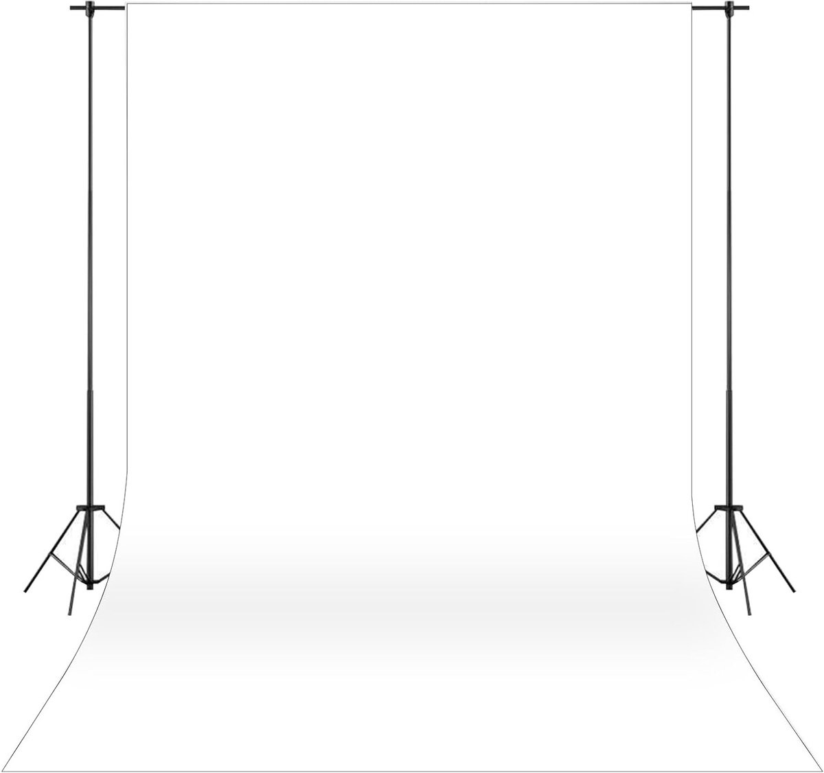 Wit Achtergronddoek 200 x 300 cm voor Fotografie, Video en TV, Wasbaar en Zonder Statief