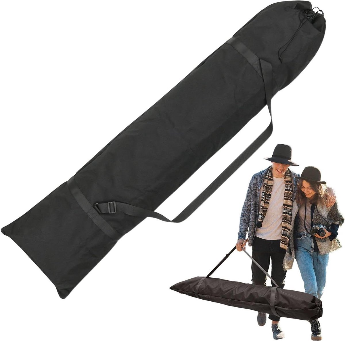 Hangmat Opbergtas - Draagtas Reizen - Outdoor Activiteiten - Waterdicht Oxford Doek - 37x29 cm - Zwart