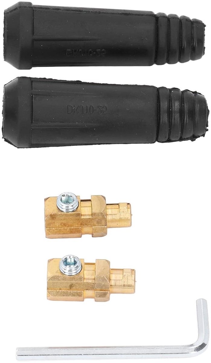 Laskabel Connectoren - Snelkoppelingen - Lasapparatuur Aansluiten - Duurzaam Messing - 200A - Zwart