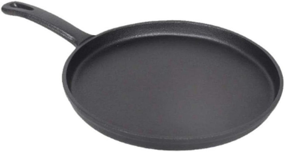 Gietijzeren Koekenpan Platte pan Ontbijt Bakken Anti-aanbaklaag 26 cm Zwart
