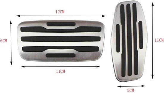Pedaalhoezen Auto - Voetsteun Pedalen - Veilig Rijden - Antislip Ontwerp - One Size - Zilver Zwart — afbeelding 5