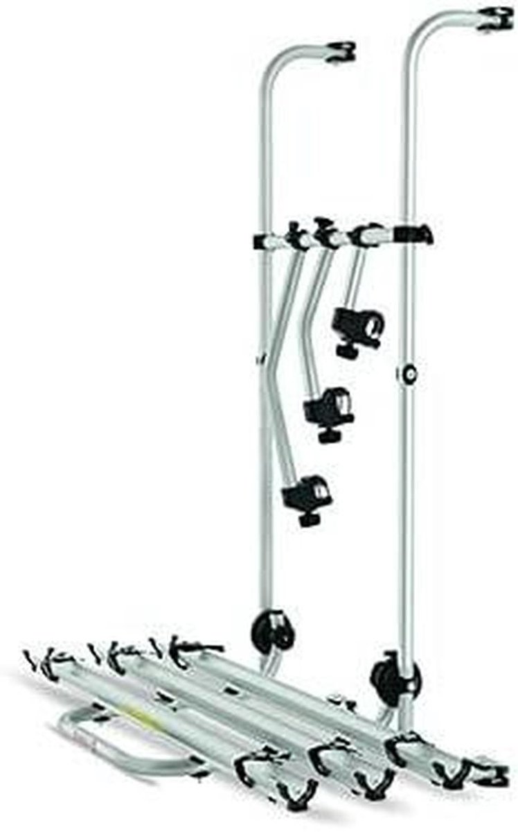 Fietsendrager Camper - Camper Fietsrek - Fietsen Vervoeren - Voor 3 Fietsen - 95/140 cm - Zilver Zwart