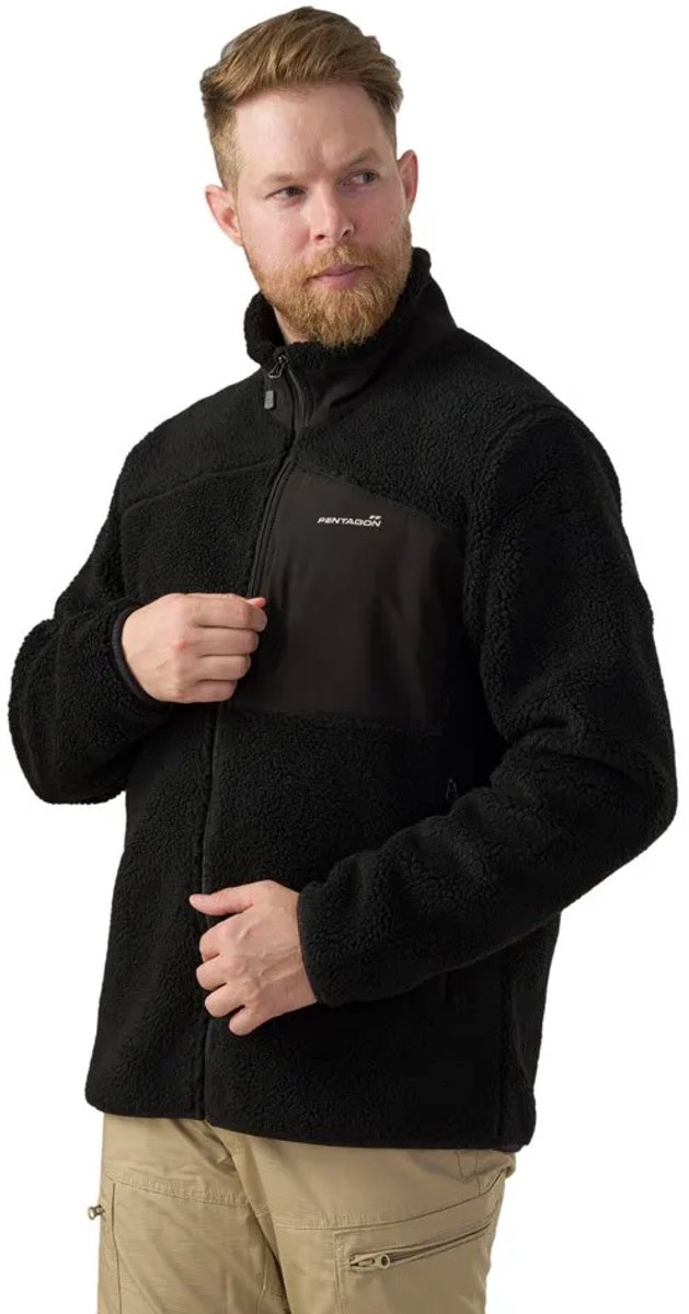 Pentagon Summit Sherpa Fleece Man Zwart