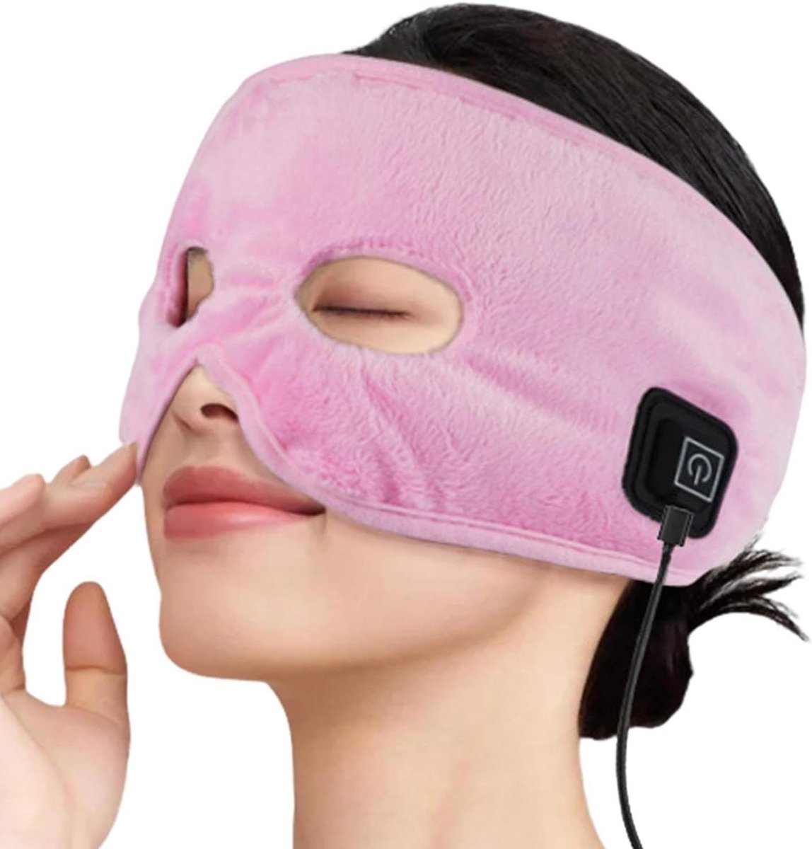 Sinus Verlichtingsmasker - Verwarmd Gezichtsmasker - Drukverlichting - Zachte Gerichte Warmte - 67.5 x 13 cm - Grijs