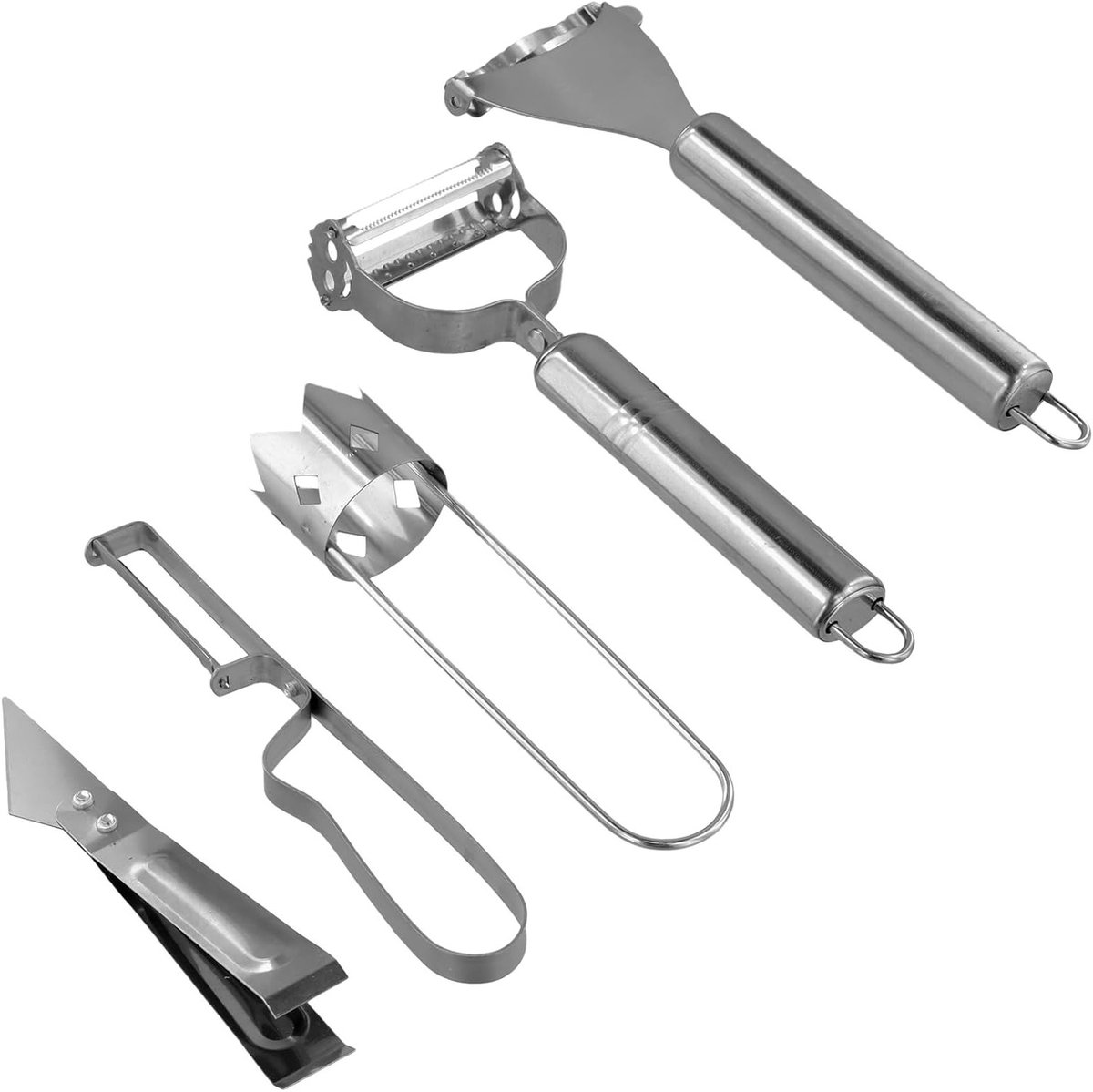 Multifunctionele RVS Groenten- en Appelschiller - Ideaal voor Aardappelen, Groenten en Campingaccessoires