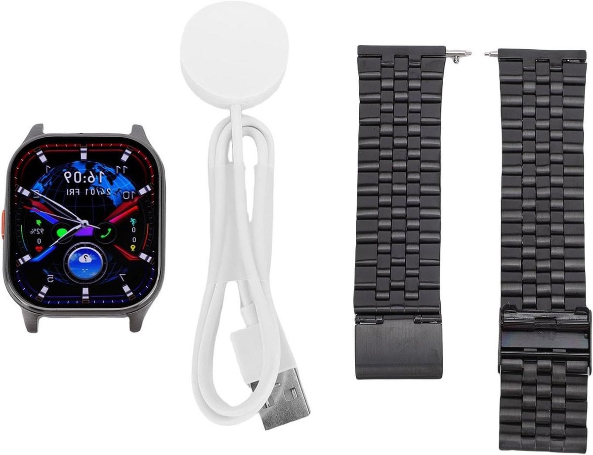 Smart Horloge - Fitness Tracker - Sporten en Bellen - IP68 Waterdicht - 2.04 Inch HD Scherm - Zwart