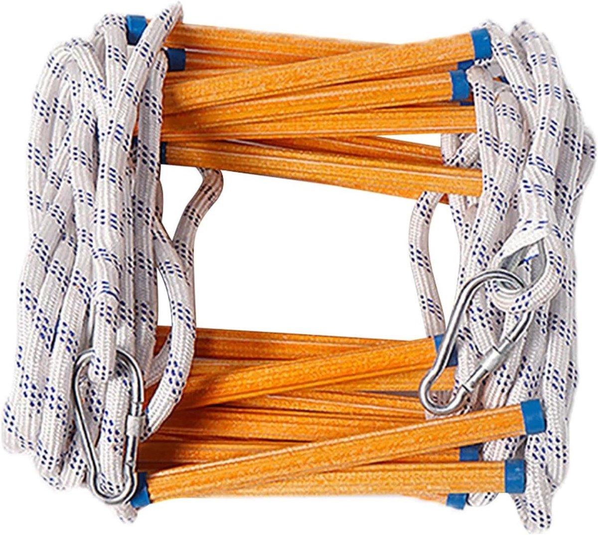 Noodladder Vluchtladder - Touwladder Veiligheid - Snelle Ontsnapping - Hoge Draagkracht - 16 Voet - Wit