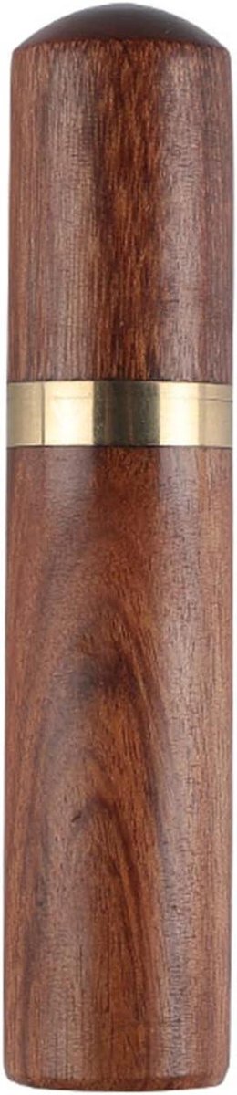 Houten Tandenstokerhouder - Mini Tandenstoker Doos - Hygiënisch Opbergen - Draagbaar en Compact - 9.3 cm Lengte - Lichtbruin
