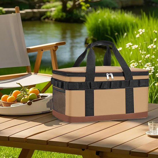 Koeltas - Isolatiezak - Eten koel houden - Waterdicht design - 23 liter - Kaki — afbeelding 3
