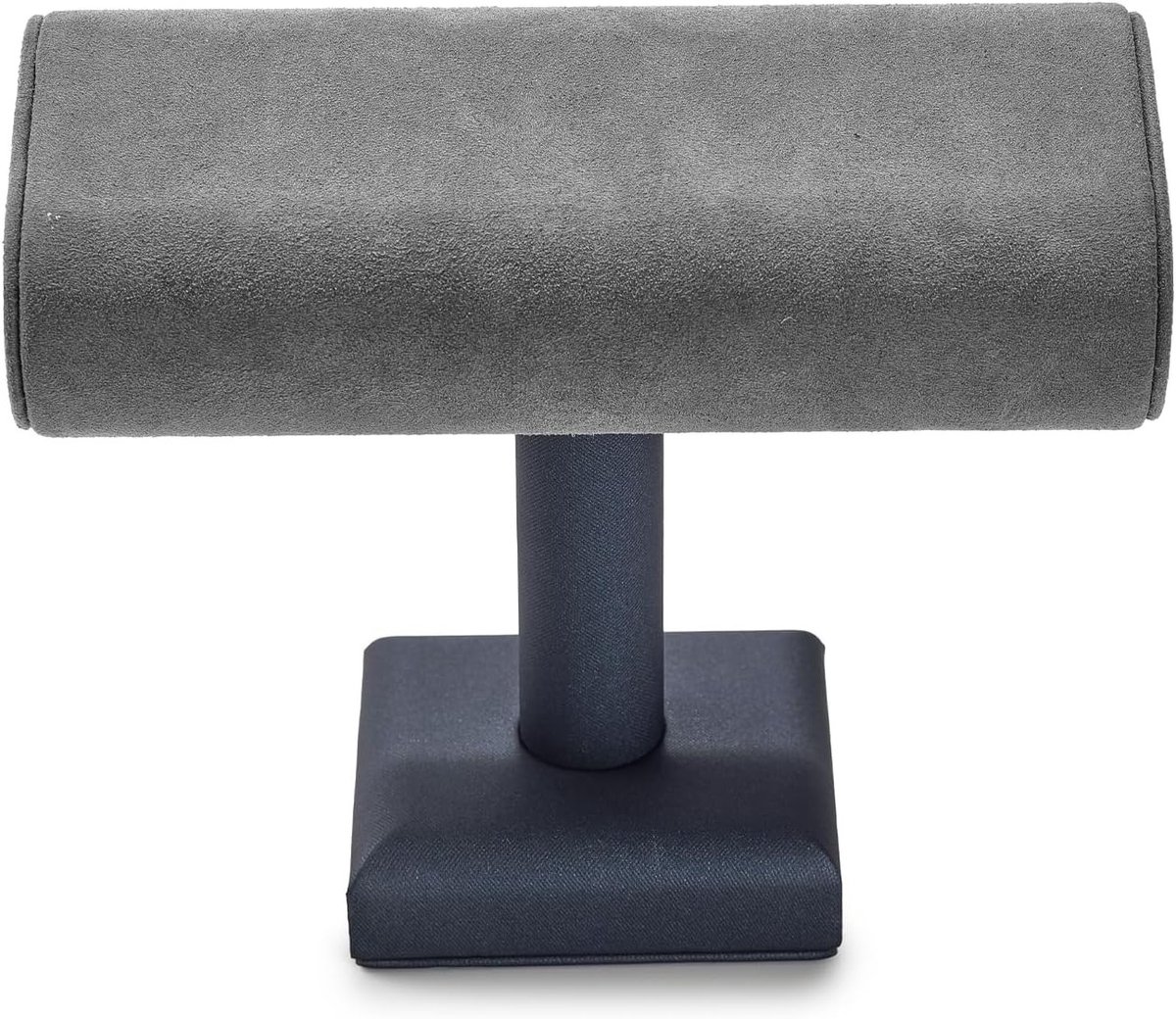 Sieradenstandaard voor Horloges en Armbanden van Grijs Microfiber PU Leer, Ideaal voor Tentoonstellingen en Organisatie van Sieraden