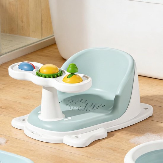 Badzitje Kinderen - Douchezitje Baby - Veilig Baden - Antislip Zuignappen - 41x28x19 cm - Wit — afbeelding 3