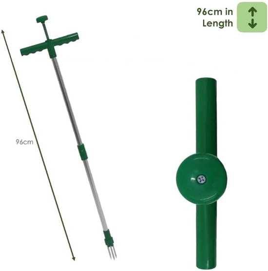 Onkruidverwijderaar - Tuingereedschap Twister - Onkruid Wieden - Staand Werken - 1 meter steel - Groen Zilver — afbeelding 4